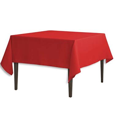 Imagem de LinenTablecloth Toalha de mesa quadrada de poliéster de 213,5 cm (8