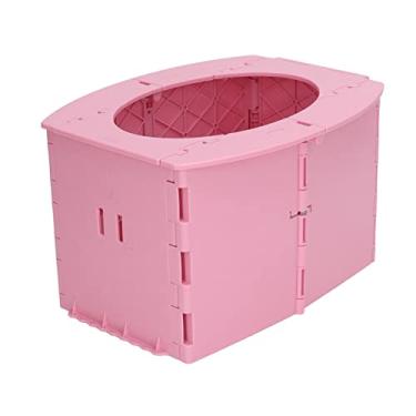 Imagem de Potty Portátil para Viagem de Criança, Assento Sanitário Infantil Dobrável Penico de Viagem Toalete de Treinamento Toalete Dobrável Móvel para Carro, Acampamento, Turismo (Rosa)