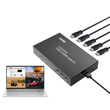 Imagem de Placa de Captura Multi-Viewer Ezcap264 USB3.0 de 4 Canais HDMI UVC Live Streaming e Gamer