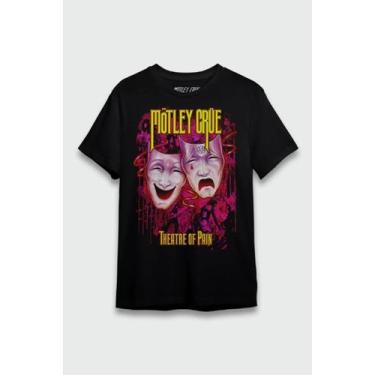 Imagem de Camiseta Motley Crue Glam Metal Rock Preta Theater Of Pain Of0113 Rch