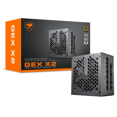 Imagem de Fonte Gamer 1000W Cougar GEX X2 1000, 80 Plus Gold, PFC Ativo, Ultra-Silenciosa, Full Modular, Preta