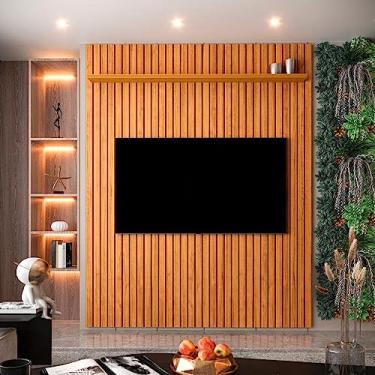 Imagem de VIA NOSSA - Painel Ripado para Tv Até 75 Polegadas Intense 180cm Cor:cedro