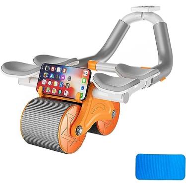 Imagem de NOALED Rolo de roda 2023 Rebote Automático Roda Abdominal, Equipamento de Treino Abdominal, com Temporizador Abdominal, Rolo de Exercício Abdominal, Suporte de Cotovelo, para Treinamento de Força do Núcleo Abdominal, Laranja
