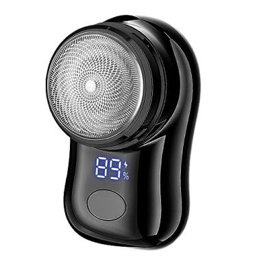 Imagem de Kokiya Minibarbeador para homens Aparador de barba Navalha para depilação facial para home office, PRETO