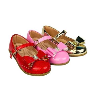 Imagem de Kit Com 3 Pares Sapatilha Infantil Menina feminina do 20 ao 34 Direto Da Fabrica Super Confortavél SPT510 (Vermelho, Rosa Bale e Dourado, br_footwear_size_system, toddler, numeric, numeric_21)