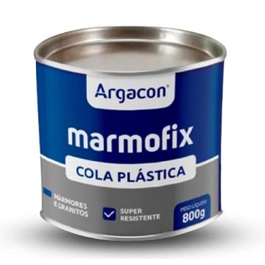 Imagem de Massa Plástica Argacon Cola para Mármores Granitos Porcelanatos 800g (Cinza)