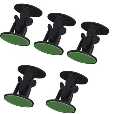 Imagem de Trava Porta Prático Super Adesivo Fixa Porta - Kit com 5 Unidades (Preto)
