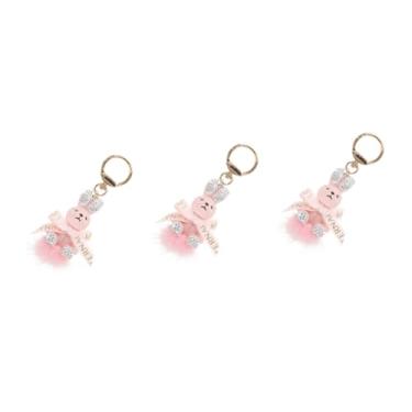 Imagem de CALLARON 3 Pecas De Coelho De Vison Lindos Chaveiros De Coelho Chaveiros De Coelho Para Crianças Pingente De Bolsa Charm De Bolsa Filho Suave Bolsa Pendurada Liga De Zinco
