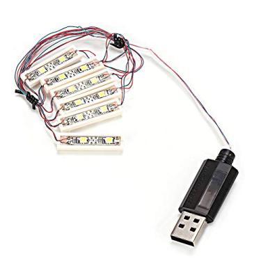 Imagem de Lâmpada Tipo Barra Usb para Tijolos de Led Blocos de Construção de Luz Tipo Bar Decoração de Luz Branca para Abs para Kit de Lâmpadas Blocos Decorados Luzes Luz Negra Luminárias