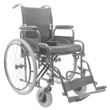 Imagem de Cadeira De Rodas Aço Dobrável D400 Tamanho 48 Dellamed Preto