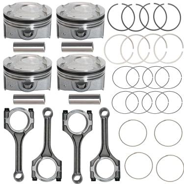 Imagem de Kit de pistão de biela serve para Kia Rio 1.6L DOHC 2010-2017, serve para Hyundai Accent/Veloster 1.6L DOHC 2012-2016 adequado para motor G4FD 23041-2B600, 23041-2B610