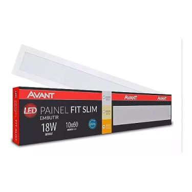 Imagem de AVANT 490101373 Painel Led , Fit Slim , Embutir 100 X 600. Br6500 K, 18 W, Biv1080, Luz Branca