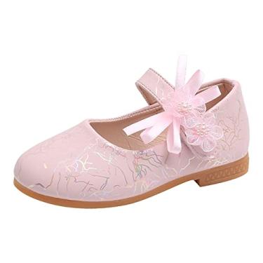 Imagem de Sandálias infantis modernas de verão para meninas, sapatos casuais, fundo plano, fita pérola, leve, tamanho 4, sandálias infantis para meninas, rosa, 1.5 Big Kid