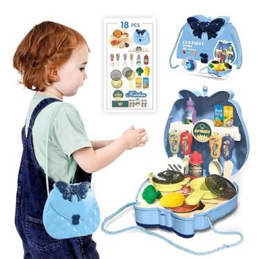 Imagem de Cozinha Infantil De Brinquedo Para Menina Com Acessórios 3 em 1 Completa Fogão Kids