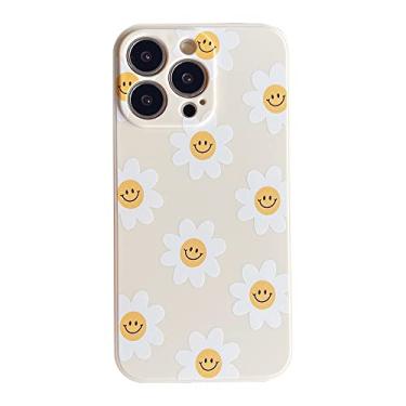 Imagem de Capa de telefone de flor fofa de girassol branco para Apple iPhone 13 Pro 6,1 polegadas capa macia de silicone suave para iPhone 13Pro 6,1 polegadas