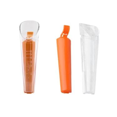 Imagem de NentMent Pacote com 2 colheres medidoras de levedura copo de balança transparente 1-6 g Medidor de pesagem com clipe de vedação para fermento de padaria recipientes de medição instantânea de pó seco