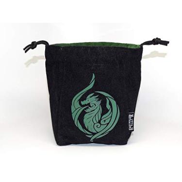 Imagem de Bolsa de dados de microfibra grande reversível – com capacidade para mais de 250 dados poliédricos com cordão – vários designs disponíveis (Dragon's Breath)