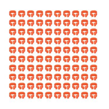 Imagem de Anel de Perna de Aves, Anéis de Perna de Pombos Compactos para Identificação e Marcação de Pombos(laranja)