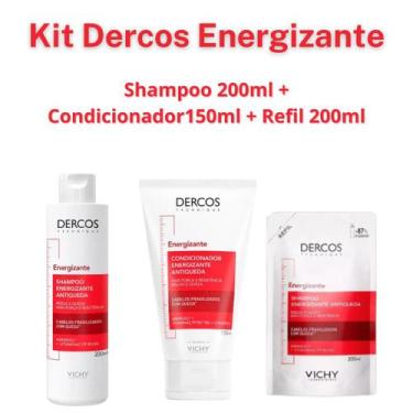 Imagem de Kit Dercos Energizante Shampoo 200ml + Condicionador 150ml + Shampoo R
