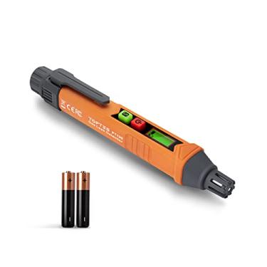 Imagem de Detector de vazamento de gás natural PT199 com alarme sonoro e visual, farejador de gás portátil para localizar fontes combustíveis como metano, propano para casa (inclui bateria x2) - laranja