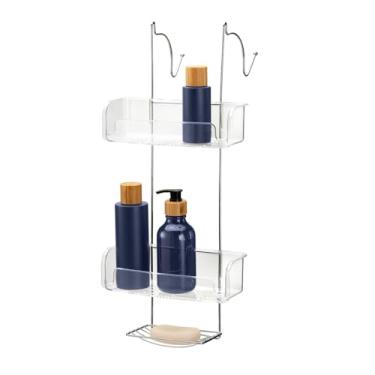 Imagem de Arthi - Porta Shampoo Duplo De Box com Saboneteira e porta toalha