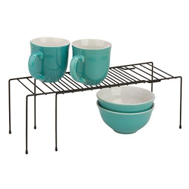 Imagem de Honey-Can-Do KCH-04370 Prateleira de arame de aço revestido ajustável. 14.9 por 14.8-26 por 6 polegadas. preta