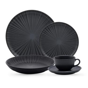 Imagem de Aparelho de Jantar Oxford Onix em Cerâmica com 20 peças 