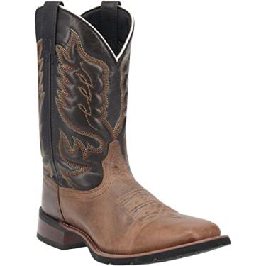 Imagem de Laredo Bota masculina Montana bico quadrado casual cano médio - marrom, Areia - Chocolate, 11 X-Wide