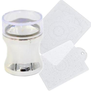 Imagem de Carimbo de unha Francesinha com placa