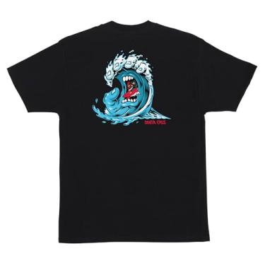 Imagem de SANTA CRUZ Camiseta masculina P/P Screaming Wave Skate Shirt, Preto, G