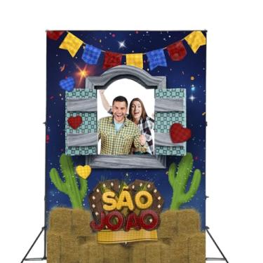 Imagem de Painel Fundo Interativo Vazado Festa Junina São João Tecido 1,50x2,20m (FIFJN0010)