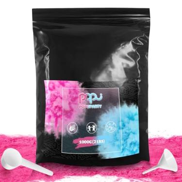Imagem de POPUPARTY 1 pacote de pó preto revelador de gênero - 900 g rosa em pó – perfeito para revelação de gênero de bebê, queima de carro, lançamento de cores, sessões de fotos, helicópteros