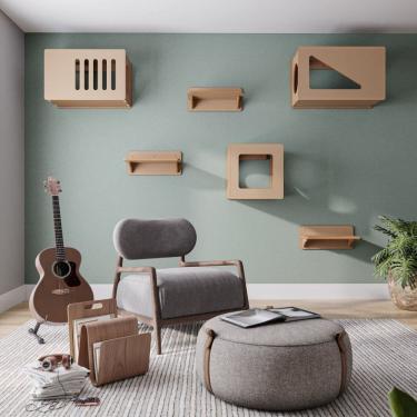 Imagem de Prateleira para Gatos Frédy Grande 15mm Marrom