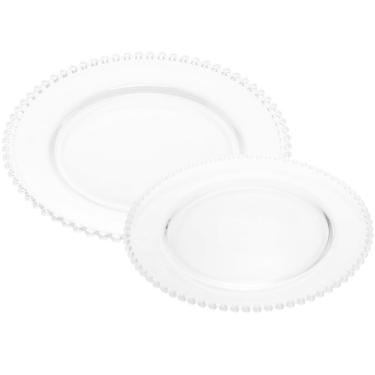 Imagem de Conjunto Sousplat e Prato Raso 28cm em Cristal Pearl Wolff T