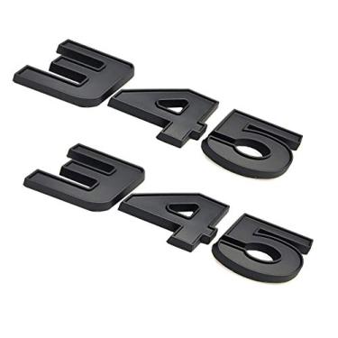 Imagem de 2 adesivos de decalque de emblema 345 emblemas compatíveis com placa de identificação carros novos universais (preto)