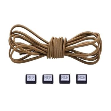Imagem de Cadardos Sem Amarração Cadarços Elásticos Redondos Com Trava Cadarços De Tênis Para Crianças E Adultos Cadarços De Sapatos Rápidos E Preguiçosos Cadarços De Sapato(Brown)