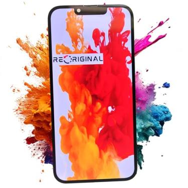 Imagem de reoriginal Tela de substituição para iPhone 13 Pro original OEM Soft OLED Full HD e montagem digitalizadora - Mantenha o rosto ID com adesivo à prova d'água e protetor de tela de vidro temperado