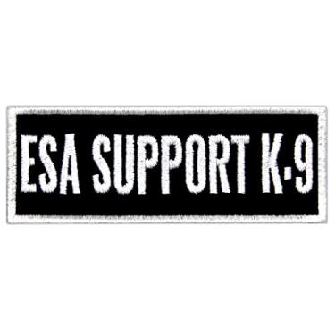 Imagem de TailWag Planet ESA Support K9 Patch de cão de serviço bordado colete/arreios crachá prendedor emblema gancho e laço, 4 x 1,5 polegadas
