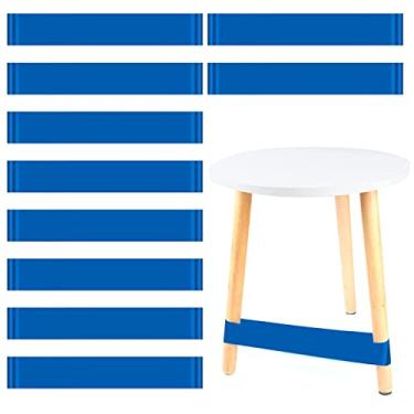 Imagem de 10 peças, faixas de borracha flexíveis para cadeiras de sala de aula para crianças com pés inquietos, faixas para os pés para cadeiras de sala de aula e mesa, ideal para TDAH, autismo, hiperatividade