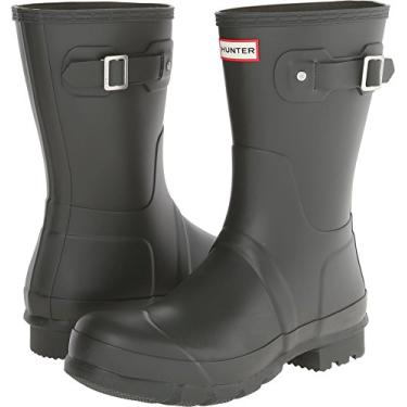 Imagem de Hunter Bota de chuva curta original masculina, Oliva escura, 8