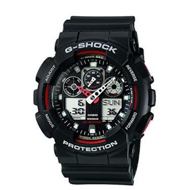Imagem de Relogio Masculino Casio G-shock Anadigi Ga-100-1a4dr - Preto/vermelho