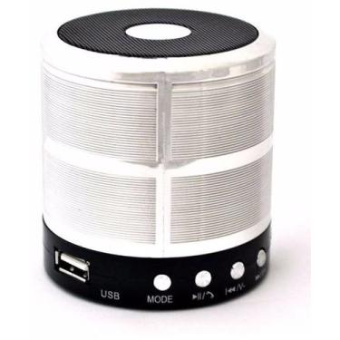 Imagem de Mini Caixa De Som Portátil para Celular Ws-887 - Prata, Portátil, Port