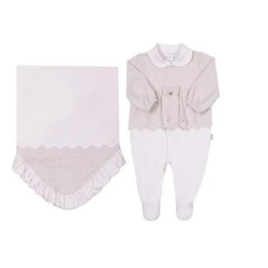 Imagem de Kit Saída Maternidade Luxo Bebê Menina Bordado Paraiso 16141-Feminino