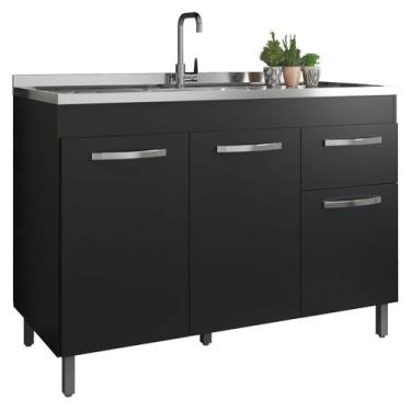 Imagem de Gabinete para Pia 1,20m Armário Cozinha Balcão Multiuso - Fiorello, Pr