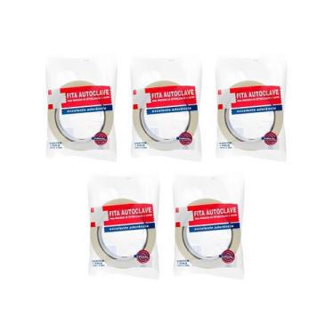 Imagem de Kit 5 Fita Autoclave 19mmx30m - Eurocel