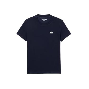 Imagem de Lacoste Camiseta feminina esportiva de jérsei ultra-seca, Azul marinho, 68