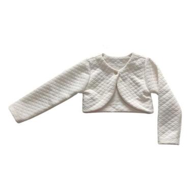 Imagem de Bolero Infantil Menina Matelassê Festa Casual Luxo Casaco - Pequenos E