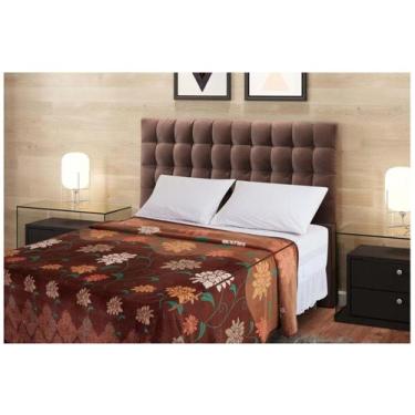 Imagem de Cobertor Casal Jolitex Poliéster Dyuri Plus Pilcomayo Marrom e Branco,