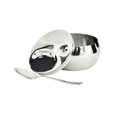 Imagem de Açucareiro Com Colher Em Inox 10cm Wincy