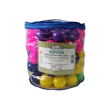 Imagem de Kit Alegria com 100 Bolinhas 70mm - Mariplast, Kit 1, Sortido padrão